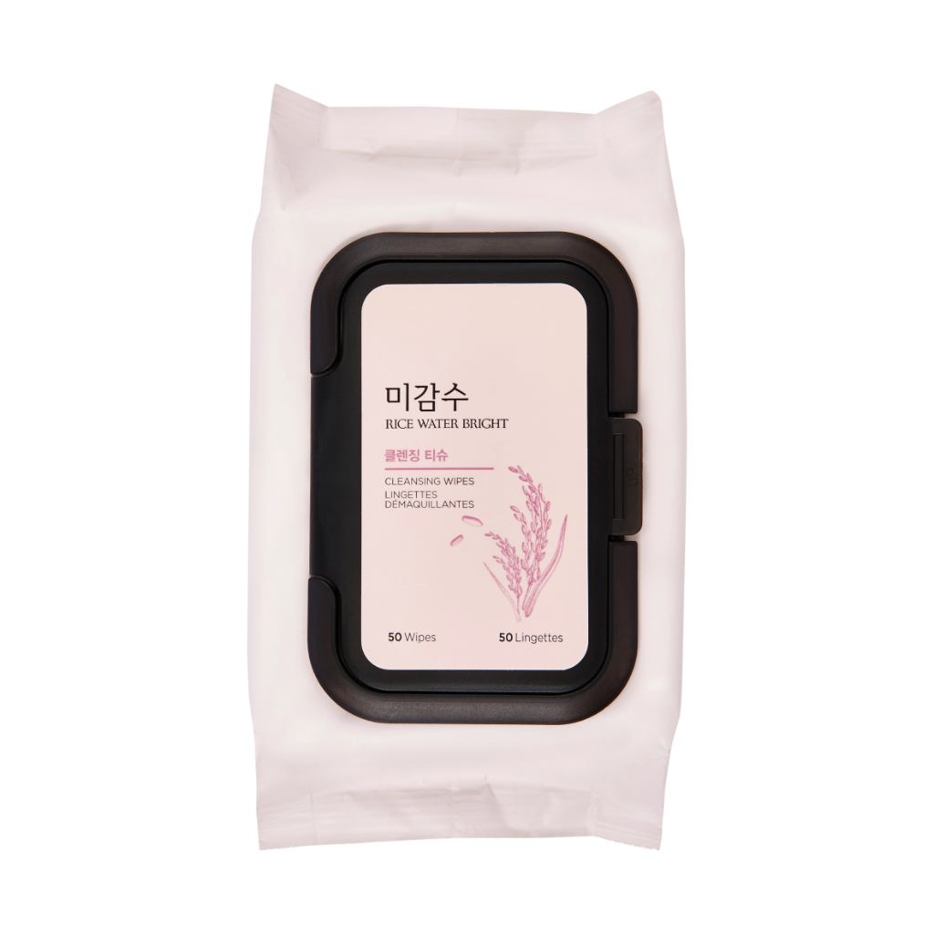 8806182573156 THE FACE SHOP RICE WATER BRIGHT CLEANSING FACIAL WIPES (50wipes) - Image 1