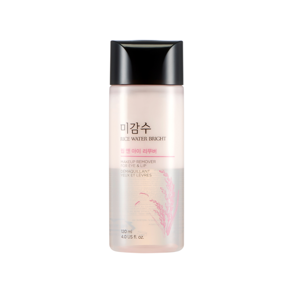 8806182587566 THEFACESHOP RICE WATER BRIGHT MAKEUP REMOVER FOR LIP&EYE - 120ml - Image 1
